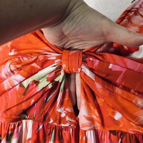 Milly Noah Brushstroke Poplin Maxi Dress Womens Size 2 $425 - Picture 9 of 16